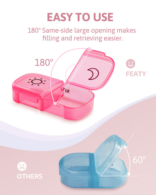 FEATY Weekly Pill Organizer 2 Times a Day