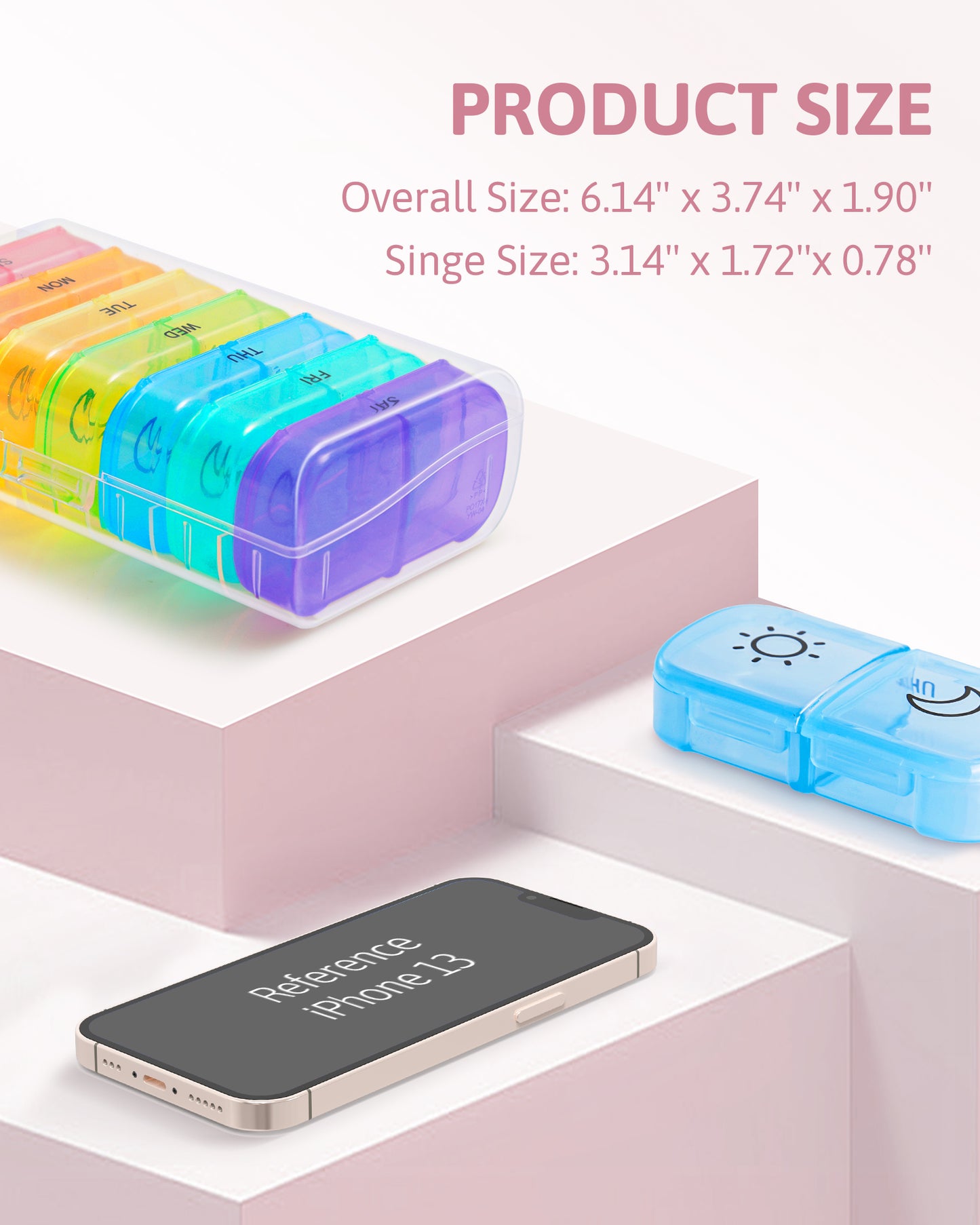 FEATY Weekly Pill Organizer 2 Times a Day
